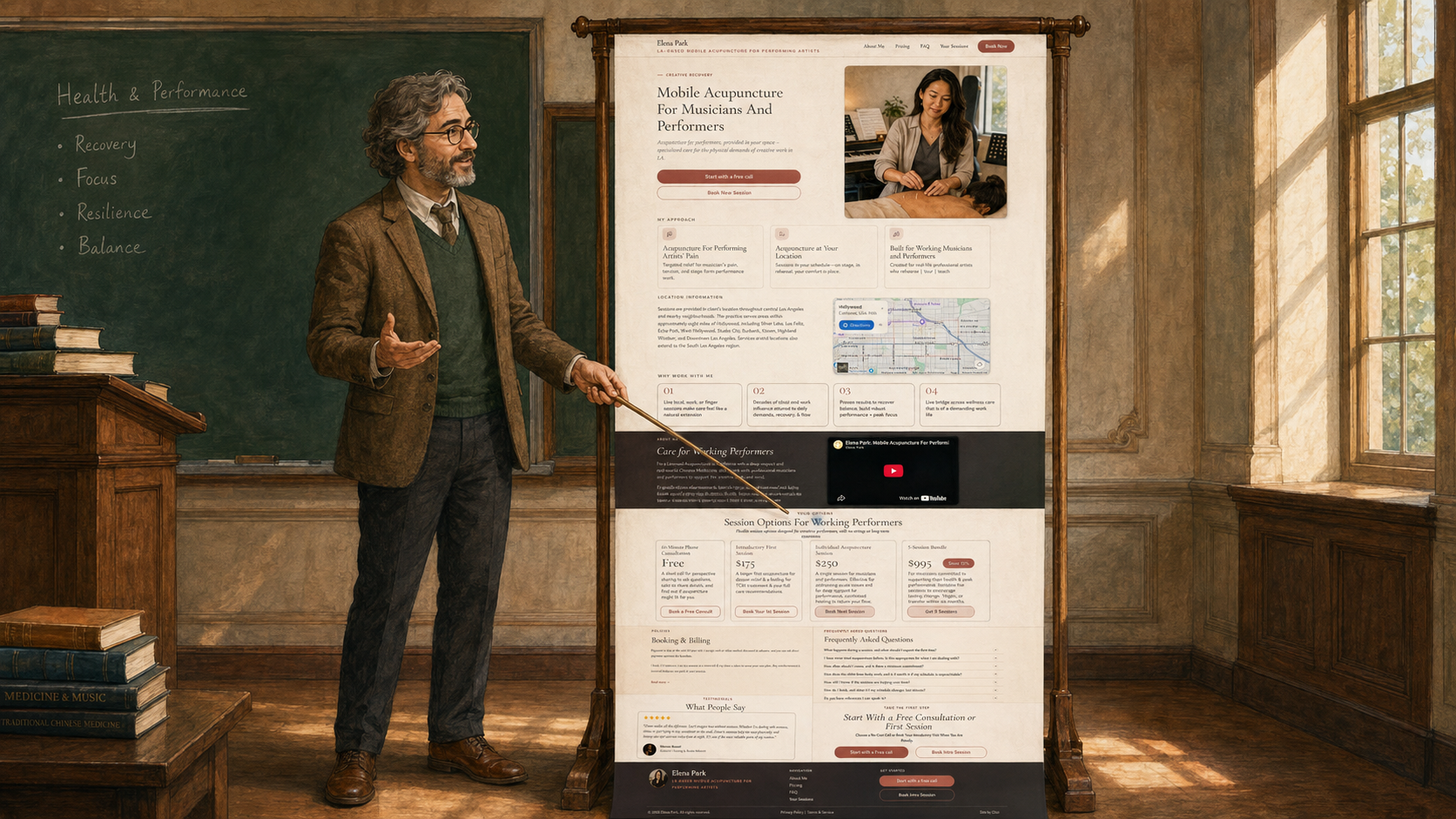 The 11 things your practice page actually needs